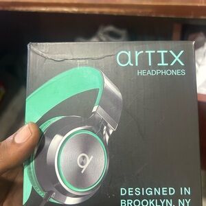 Artix Headphones with Green Accents